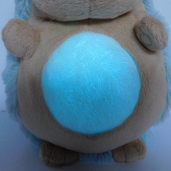 Ganz 8" Plush Blue Musical Belly Bright Stuffed Light Up Hedgehog Lovey Baby - Picture 5 of 11